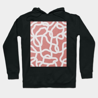 Line art, Abstract pattern, Retro pink abstract art Hoodie